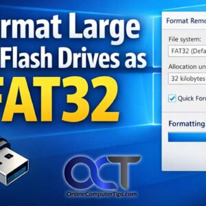 FAT32 configured flash drive