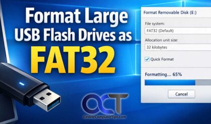 How to Format Large USB Flash Drives as FAT32 in Windows