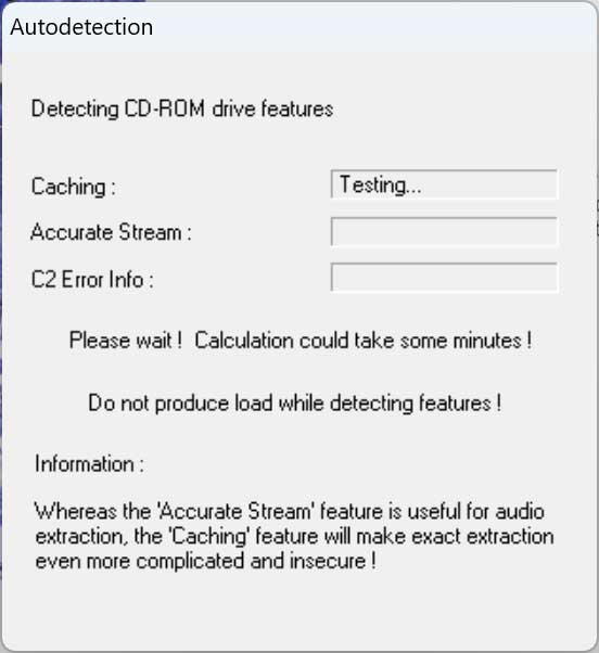 EAC test the performance of your CD/DVD drive