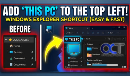 Add This PC to the top of FiIle Explorer