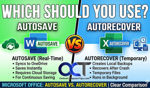 Office AutoSave vs. AutoRecover