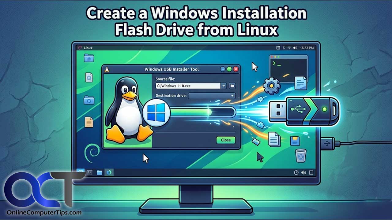 USBZile: Create a Bootable Windows USB in Linux - Online Computer Tips