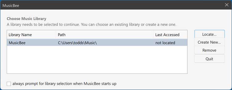 MusicBee music library 
