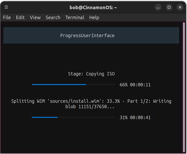 Flash drive creation process