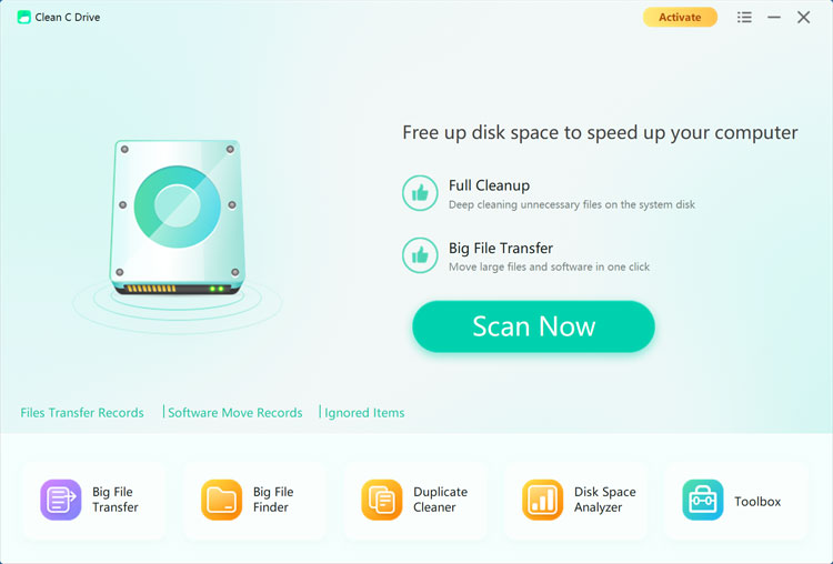 WMaster C drive cleaner