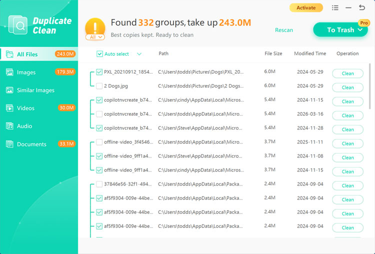 WMaster duplicate results