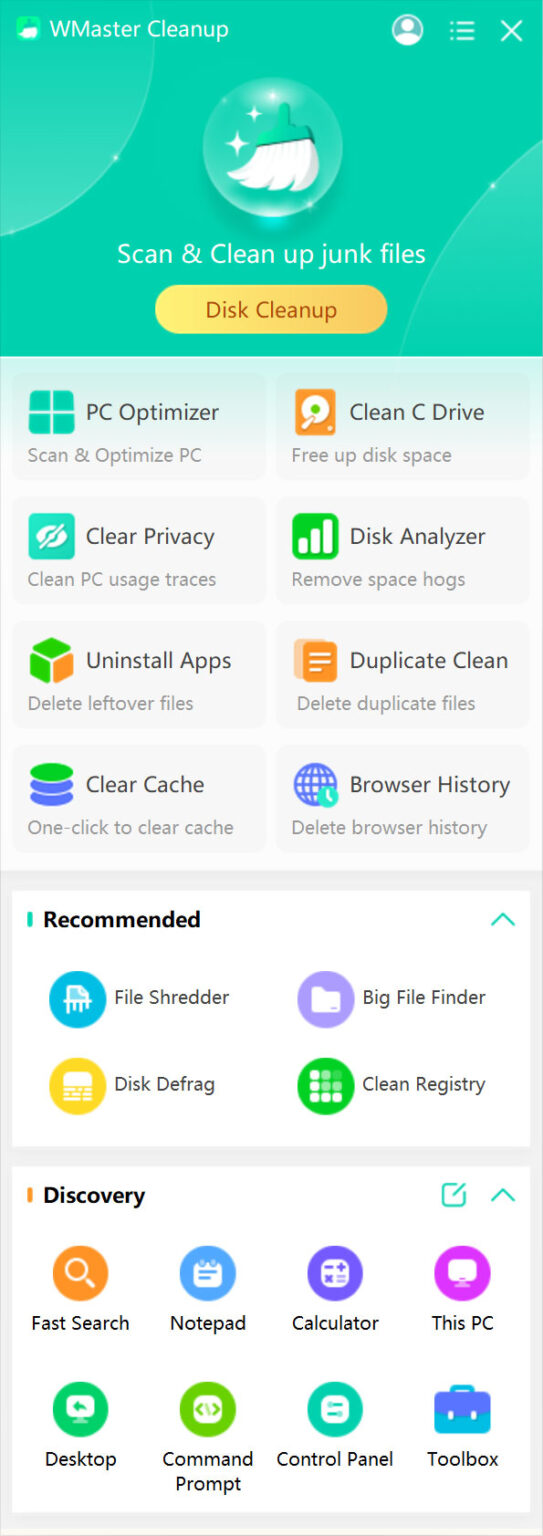 Clean Your PC to Remove Junk Files and Free Up Space with WMaster Cleanup