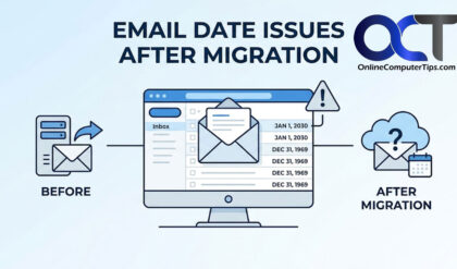 Having date errors after email migration