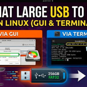 Format USB drive as FAT32 in Linux