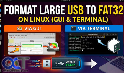 Format USB drive as FAT32 in Linux