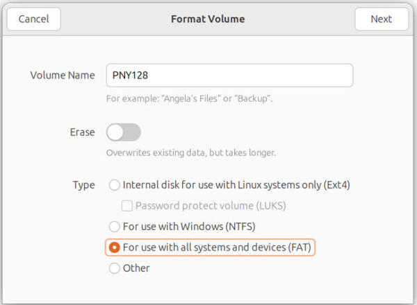 Format a Large Capacity USB Flash Drive in Linux as FAT32 - Online ...