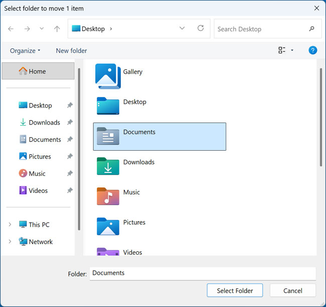 Move file to new folder