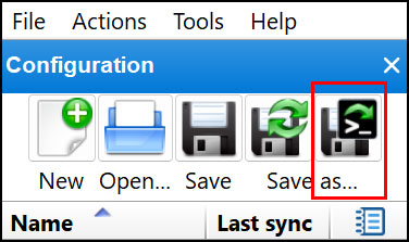 Save batch job for RealTimeSync