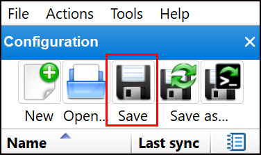 Save your sync job