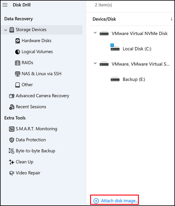 Disk Drill Storage Devices