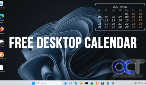 Add calendar to Windows desktop