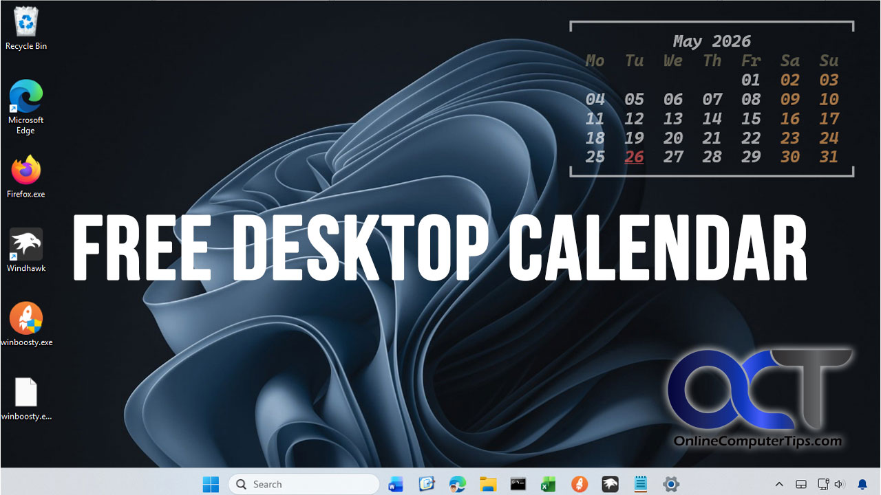 How to Add a Customizable Calendar to your Windows Desktop - Online ...