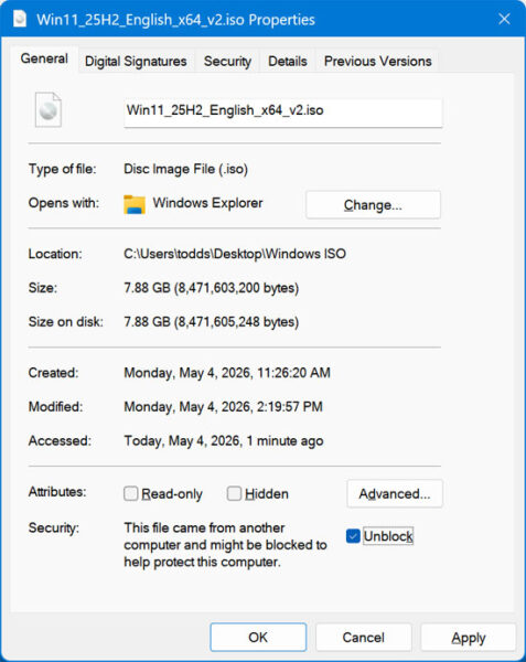 Script File Properties Unblock Windows Smart App Control Settings: How to Fix