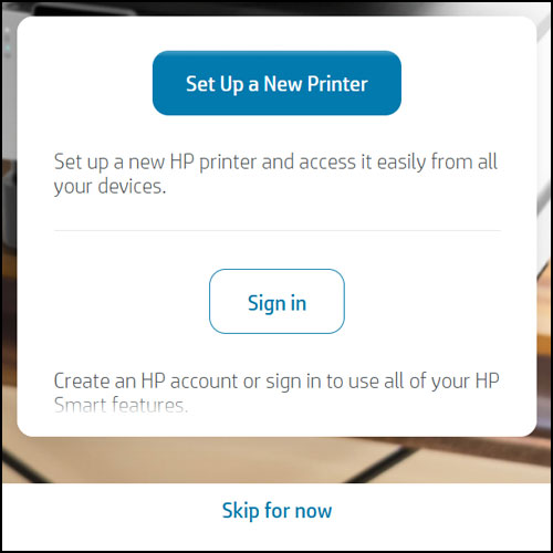 HP Smart sign in 