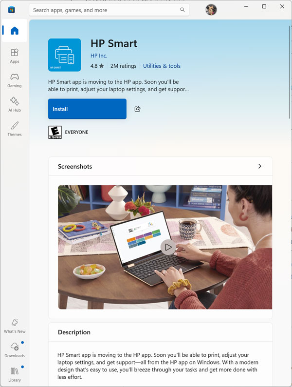 Microsoft Store install app