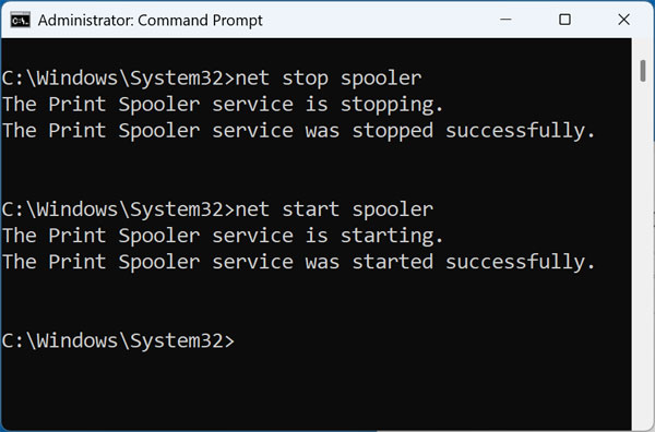 Windows net stop command