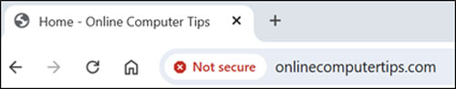 Chrome not secure browser error