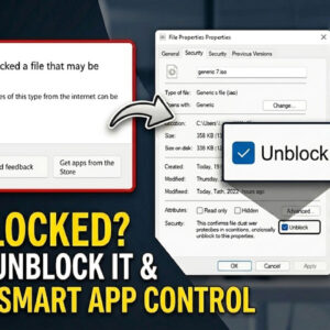 How to unblock files in Windows