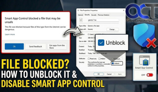 How to unblock files in Windows