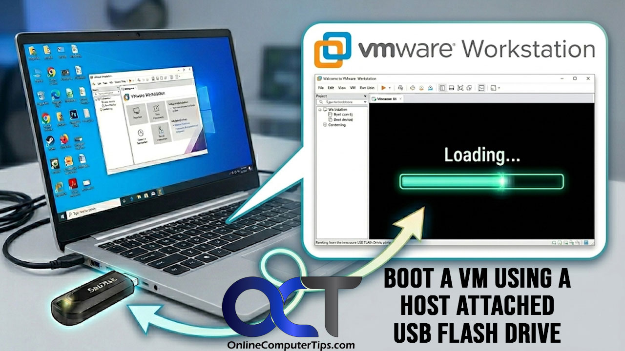 How to Boot a VMware Workstation VM with a Host Attached Flash Drive