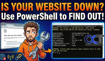 Use the Test-NetConnection Command to Test Website Connection