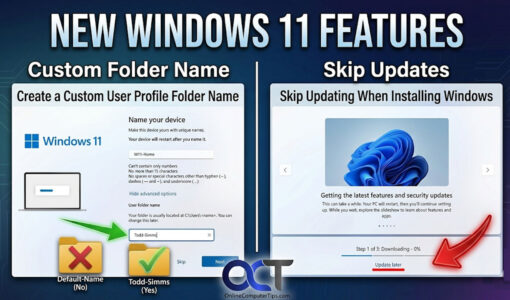 New Windows 11 installation features