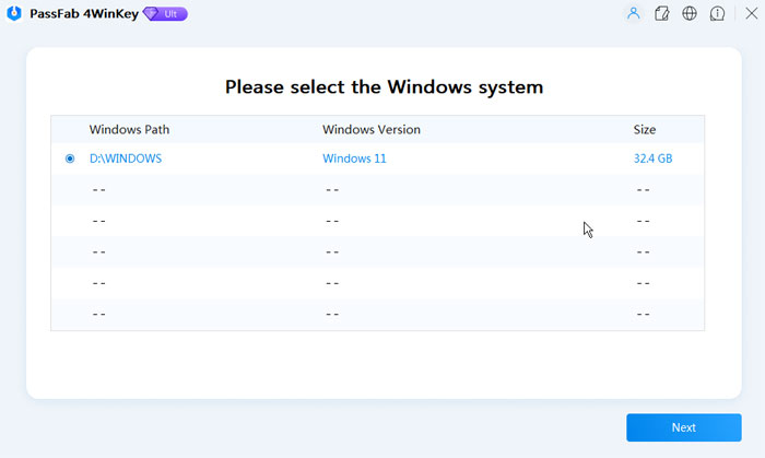 4WinKey choose Windows system