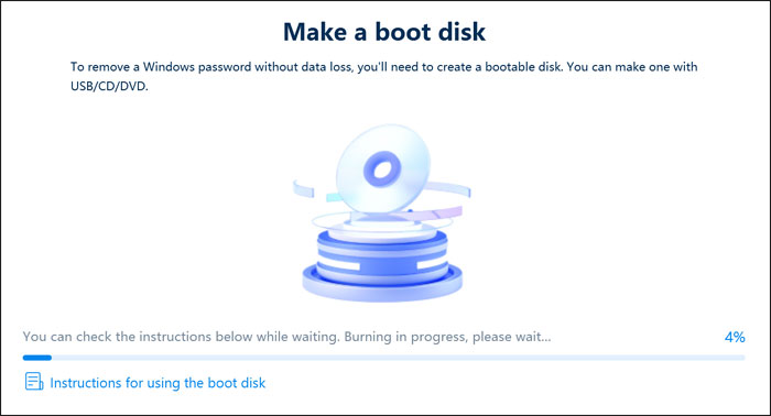 4WinKey boot disk creation process