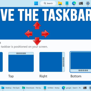 Move the Windows 11 taskbar