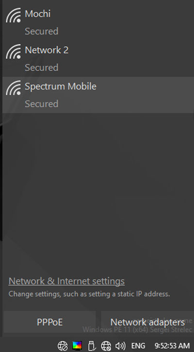 Connect to wireless in Serge Strelec
