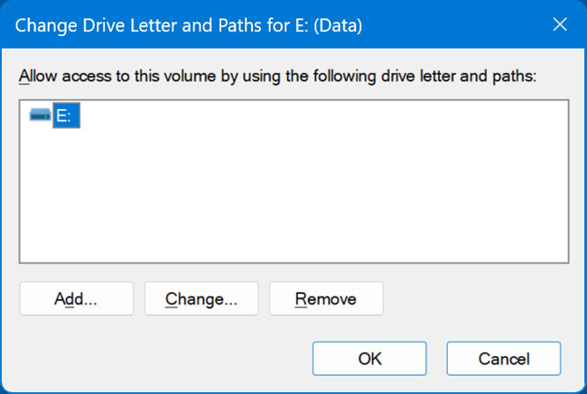Change Drive Letter and Paths Dialog