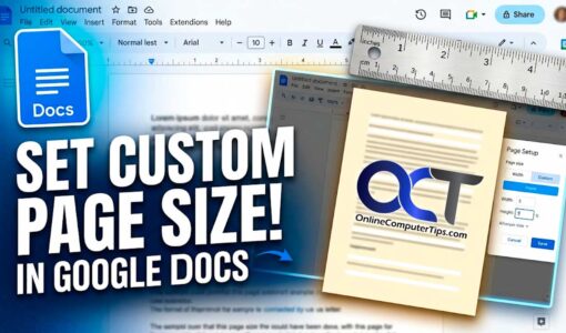 Configure a custom page size in Google Docs