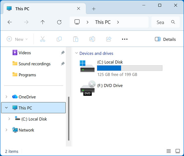 Windows File Explorer This PC