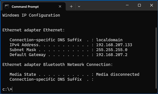 ipconfig command