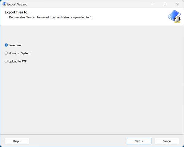 DiskInternals Linux Reader Export Wizard