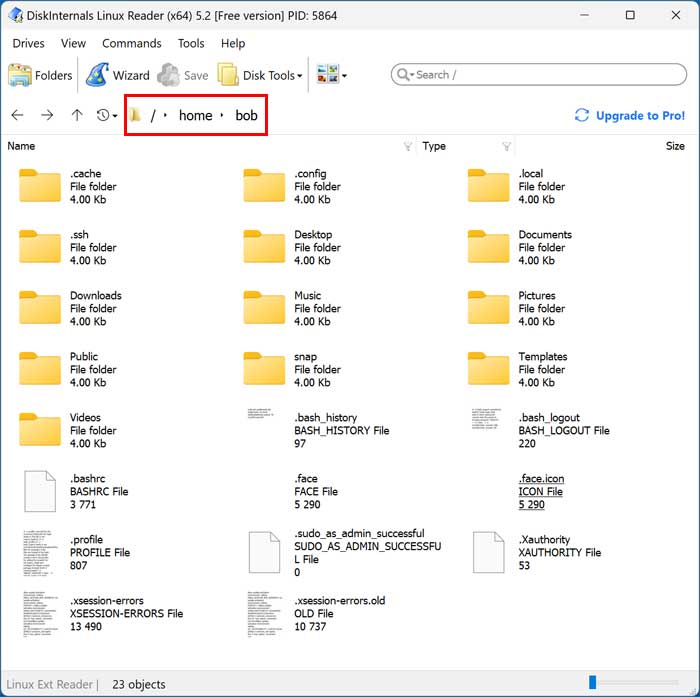 Viewing Linux folders on a Windows PC