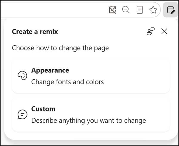 Edge Remix options