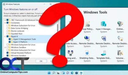 Restore missing Hyper-V app in Windows