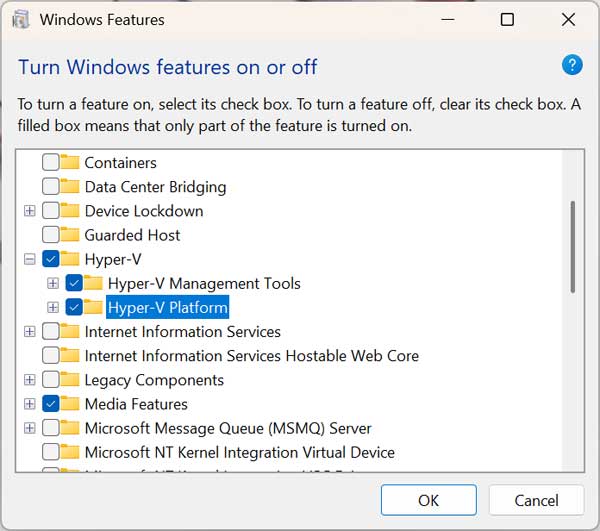 Windows Add Features